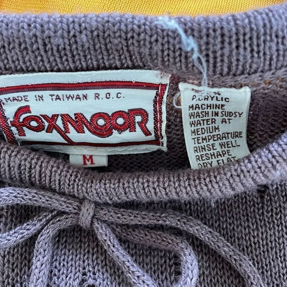 Vintage 70s Foxmoor Mauve Purple Sweater XS Purple - Image 8