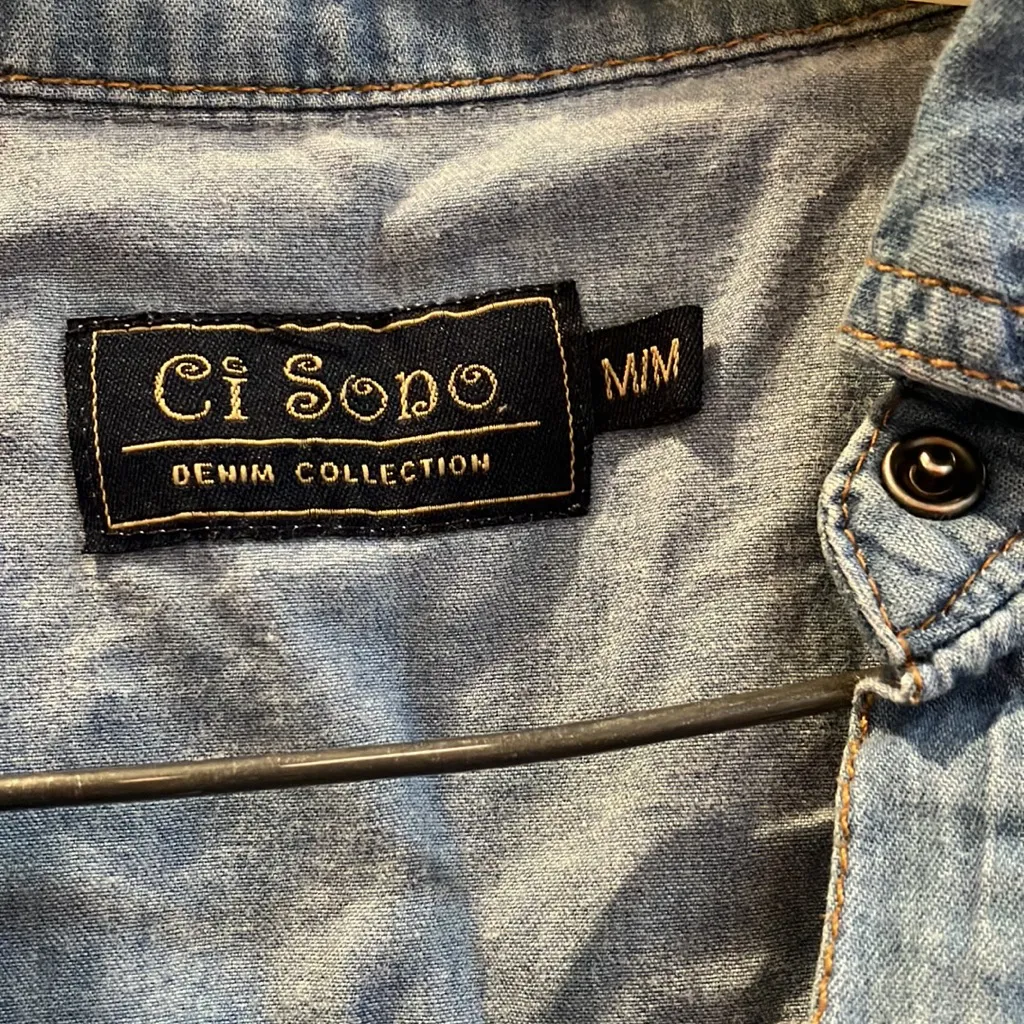 Ci Sono FINAL MARKDOWN  denim blouse medium - Image 4