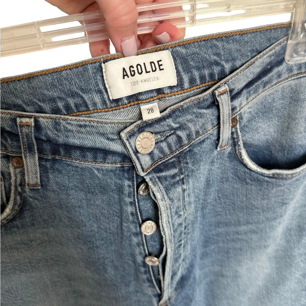 Agolde Revolve High Waist High Rise Nico Slim Jeans 28 - Image 6