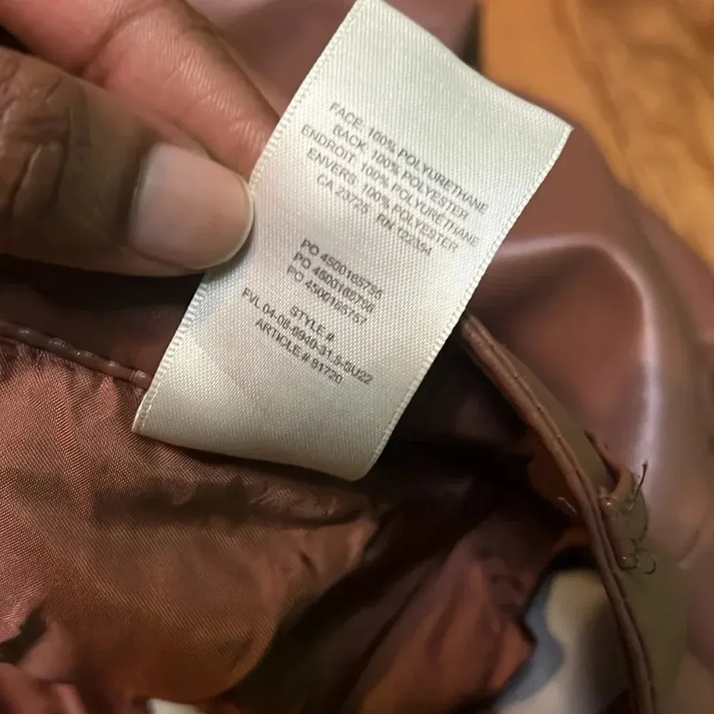 Wilfred Faux Leather Camel Pants size 8 - Image 8