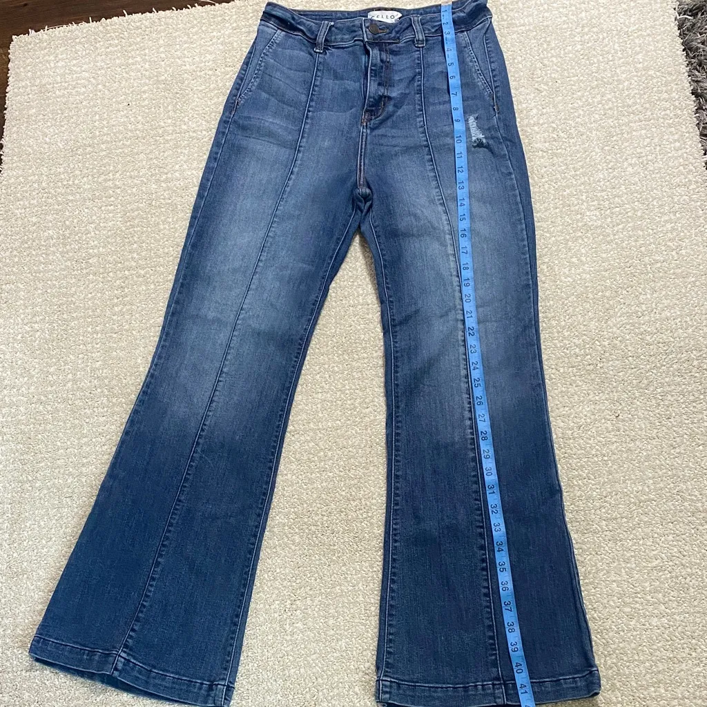 Cello Medium Blue Flare Jeans - Image 11