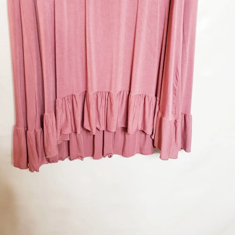 Agnes & Dora Womens Dress Size Small Swing Rose Rayon Tunic High-low ruffle - Image 4