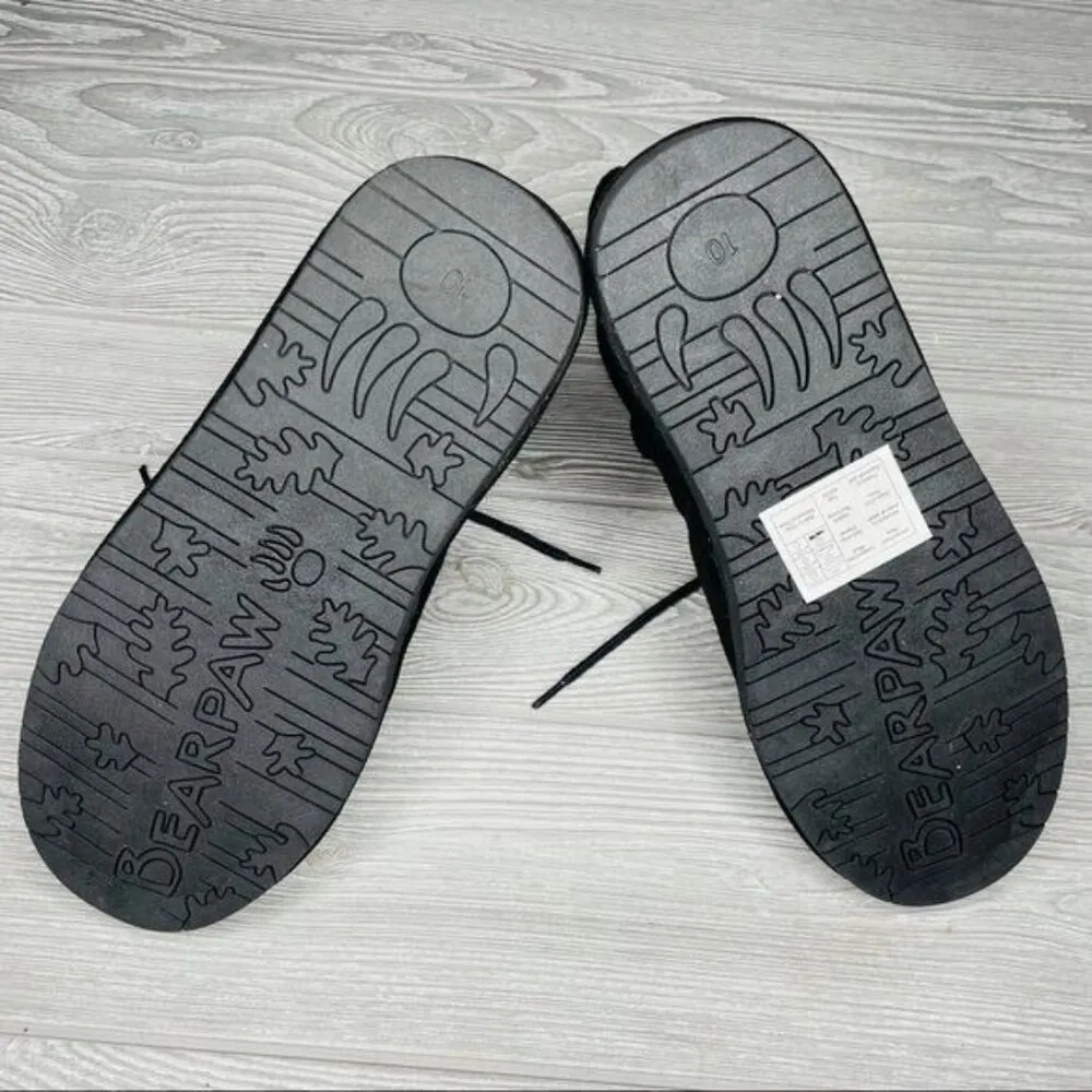 Nwot Bearpaw kerri fuzzy tongue boots / booties black wool suede blend winter si - Image 7