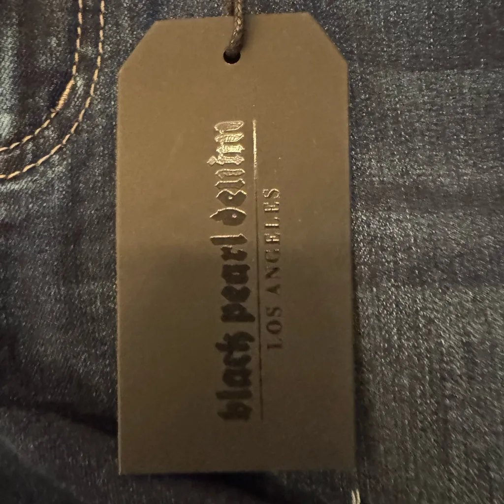 Black Pearl Denim Los Angeles Mia Dark Stone Women’s Blue Jean Shorts Size 3 - Image 5