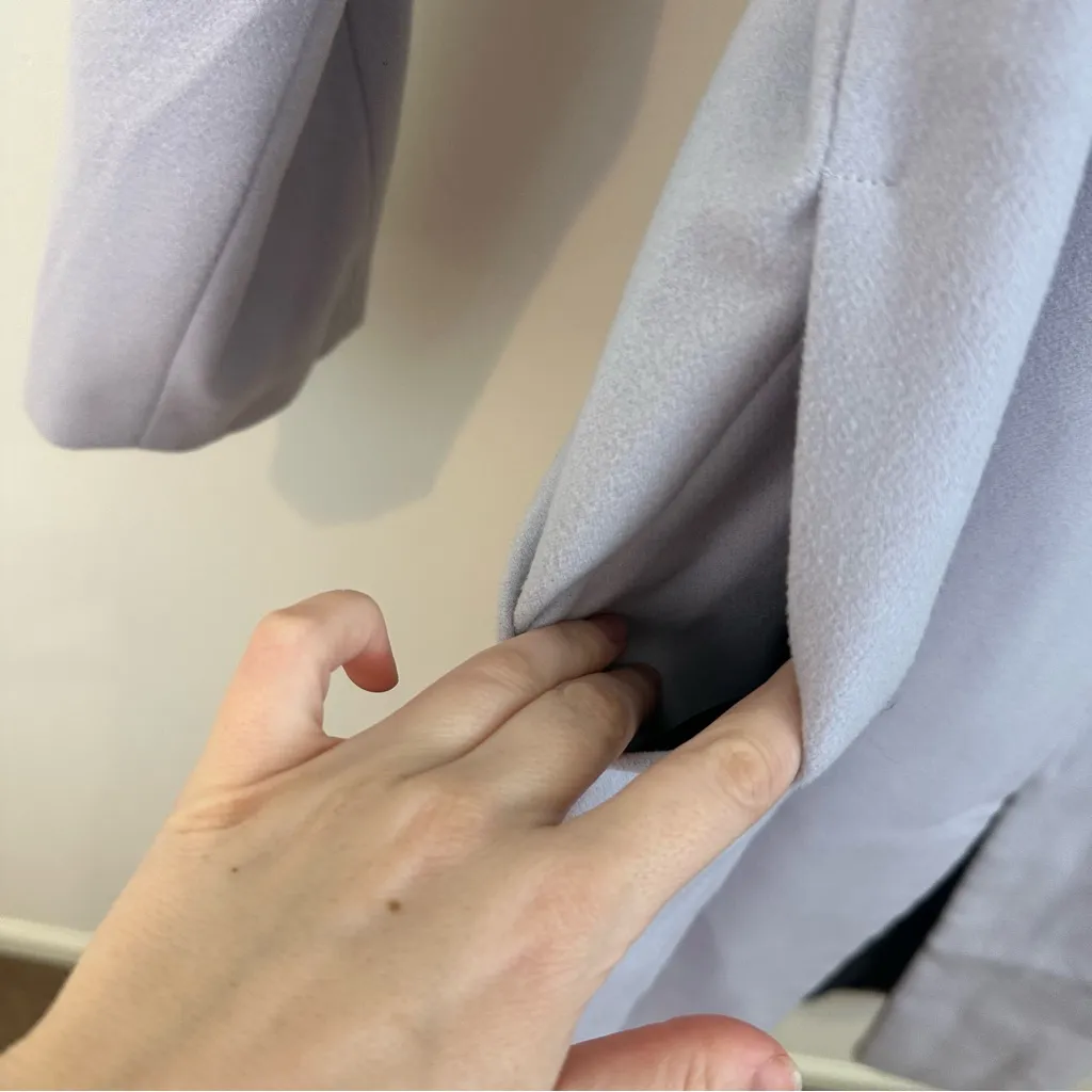 Missguided | Side Split Midaxi Formal Coat Light Purple Gray Size 6 NWT - Image 7