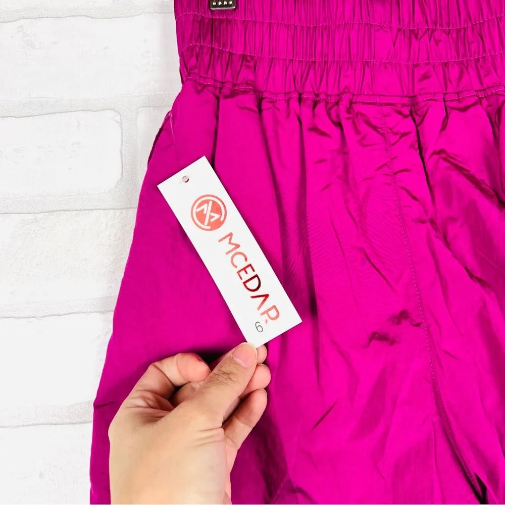 Gorgeous Pink‎ Fuchsia Sport Mini Shorts High Rise Active S Wide Waist Band NWT Pink - Image 6