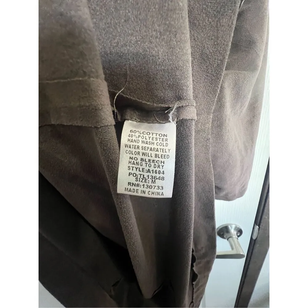 Umgee Faux Suede Western Boho Short Sleeve Top With Fringe Detail - Image 6