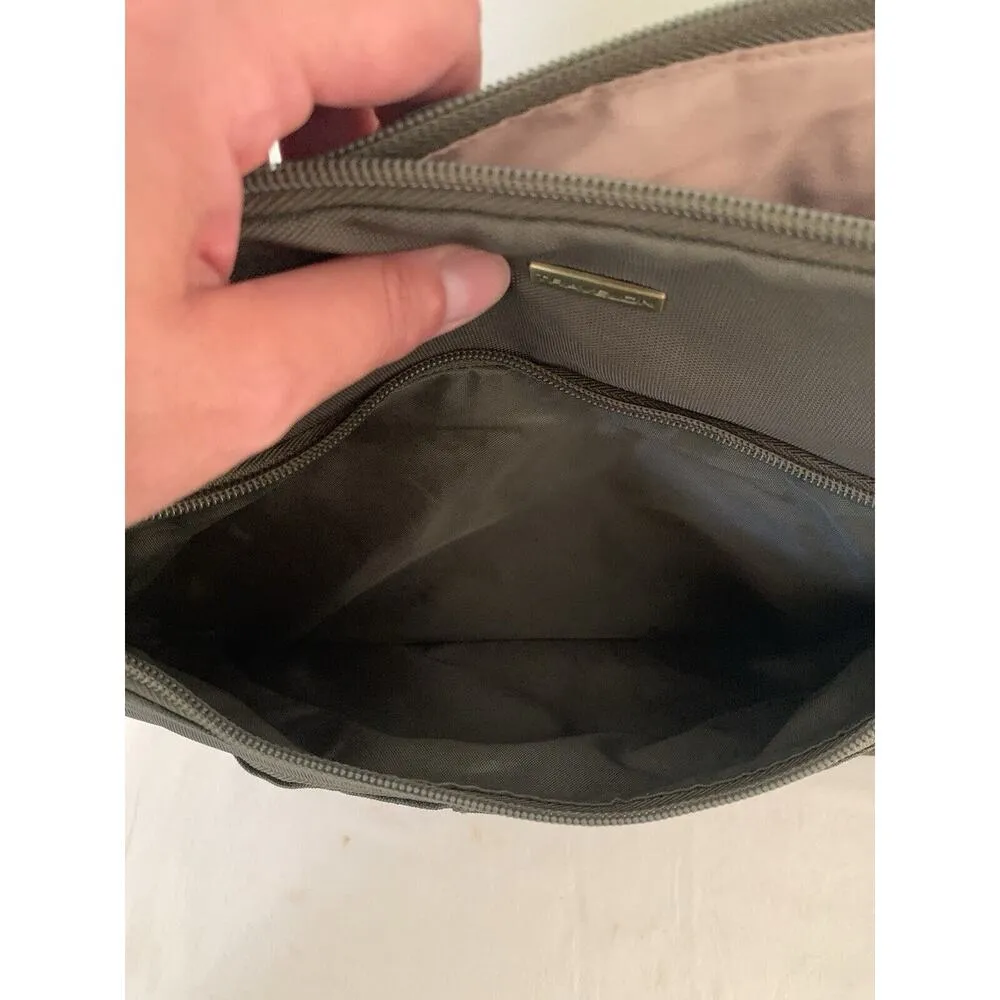 Travelon Anti-Theft Lined Crossbody Round Hobo Shoulder Bag Olive Green - Image 8