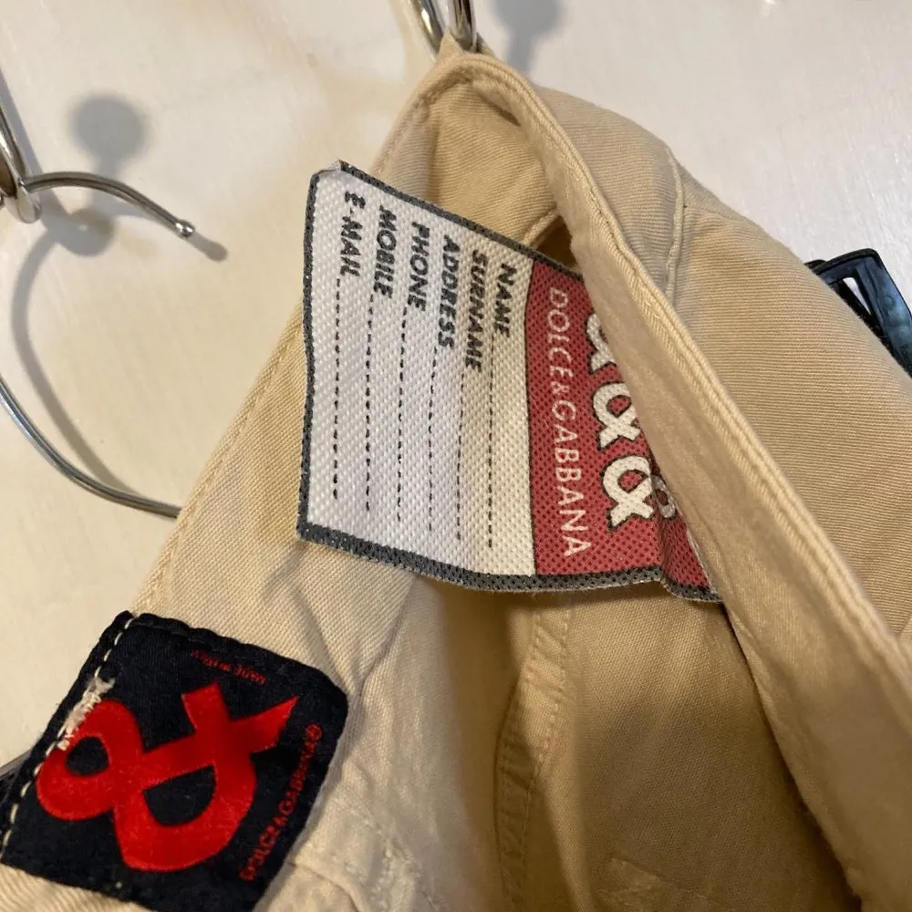 Dolce & Gabbana women's size 40 IT stretchy boot cut tan khaki pants 24x32 25x32 - Image 5