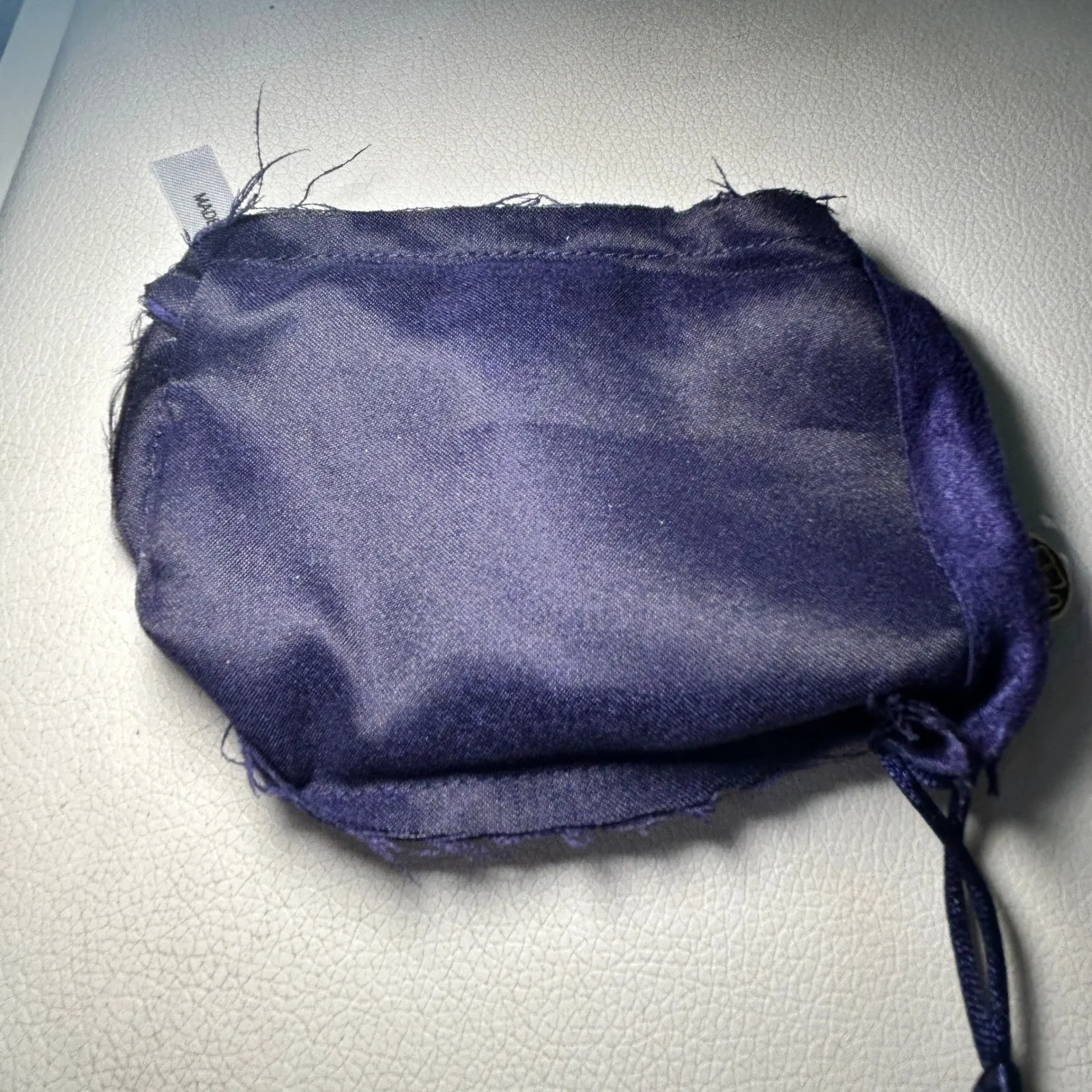 Tory Burch Blue Velvet Jewelry Pouch Drawstring Logo Charm Dust Bag 8cm x 12.5cm - Image 4