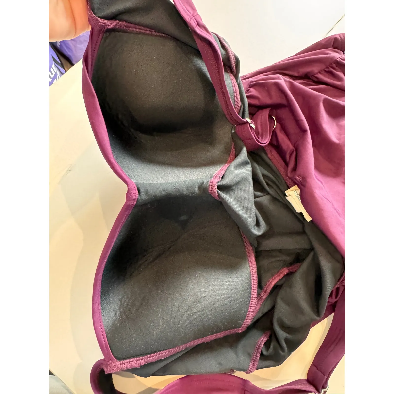 Sundance Ruched One Piece Swimsuit Womens‎ XL Purple Tummy Control Bust Support - Image 5