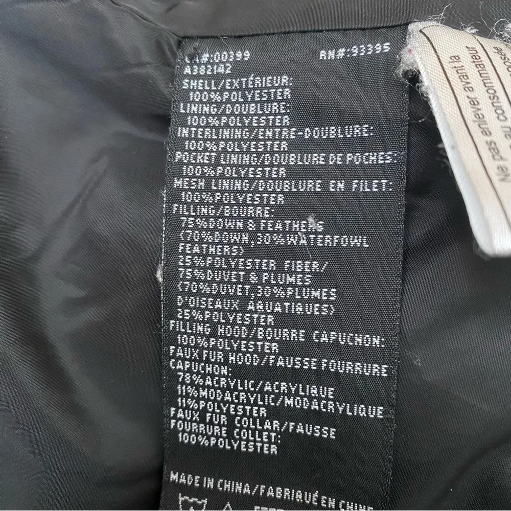 Yellow hooded warm down coat Size XL - Image 4