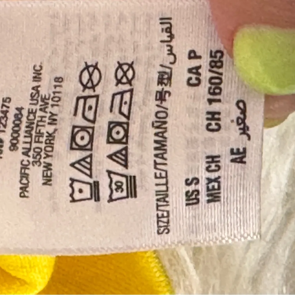 Juicy‎ Couture Vibrant Yellow Hoodie pink accents zip up hoodie Sz. S pockets - Image 6