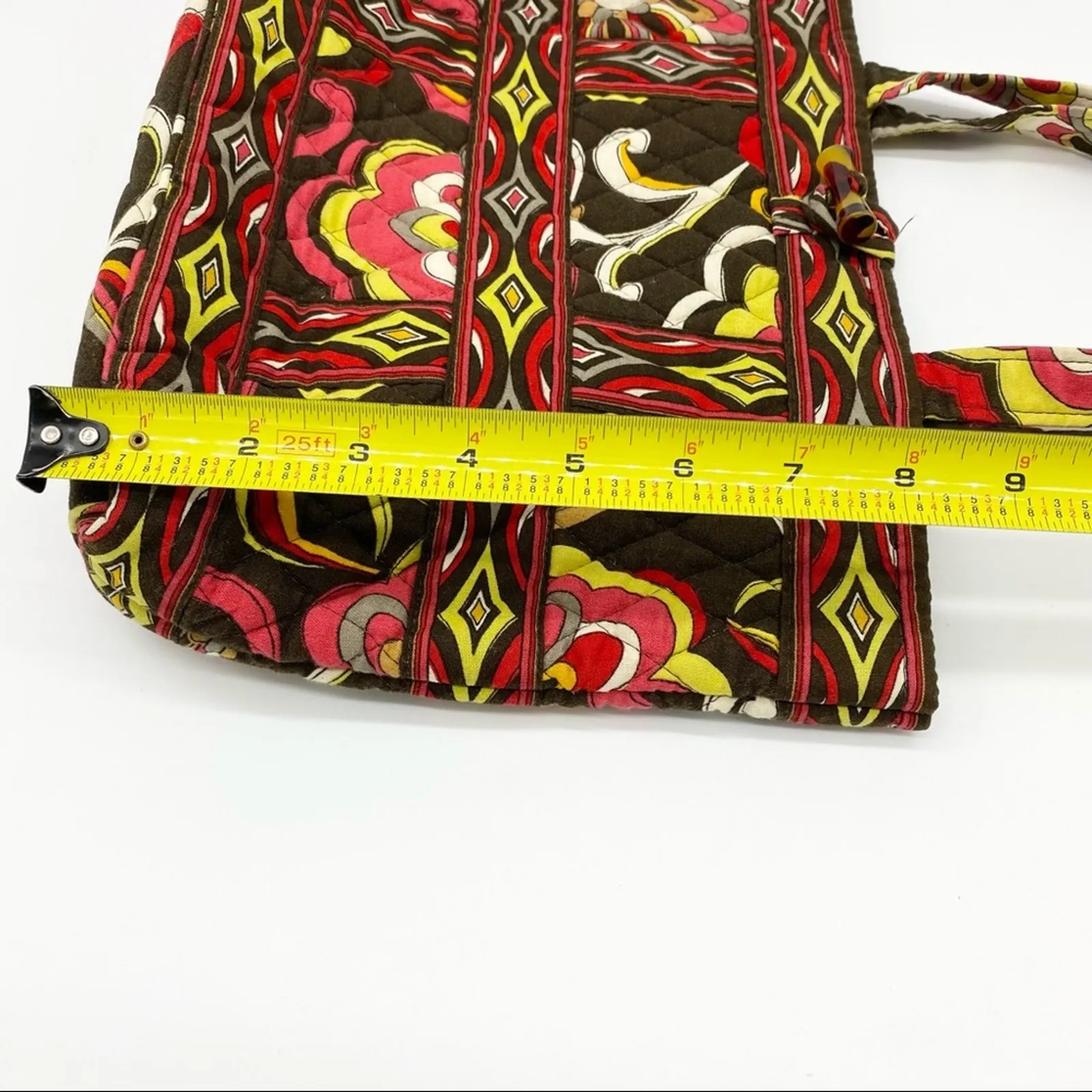 Vera Bradley  Puccini Retired Pattern Small Tote‎ Toggle Close Brown Abstract - Image 7