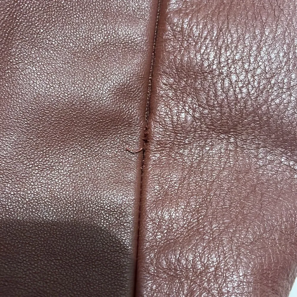 💖 3.1 Phillip Lim Brown 100% Lambskin Rounded Fold Skirt - Image 5