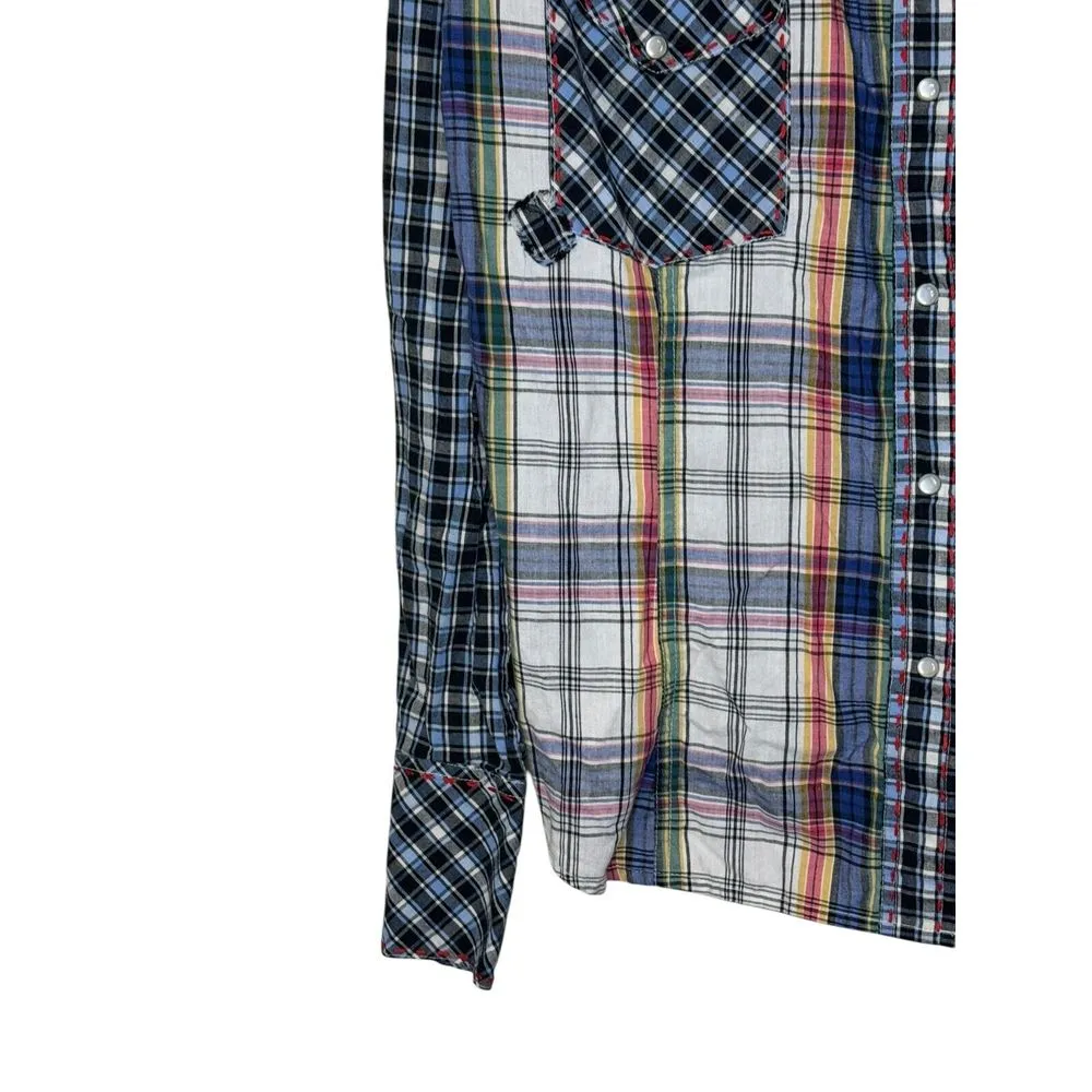The Ranch Wear Women's Top‎ Vintager Rebel Plaid Pearl Snap Button - Image 3