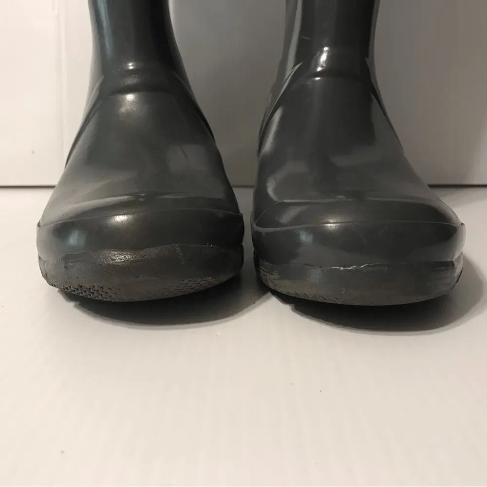 Hunter  Original Tall Gloss grey rain boots women size 7 M - Image 6