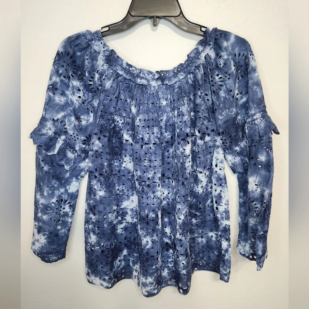 Love shack fancy size xs Pietro Top (Midnight Hand Dye) - Image 3