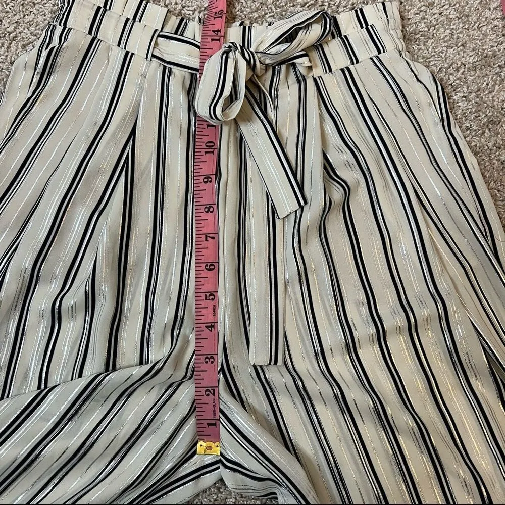 Zara Striped Paper Bag Culottes Size S - Image 9