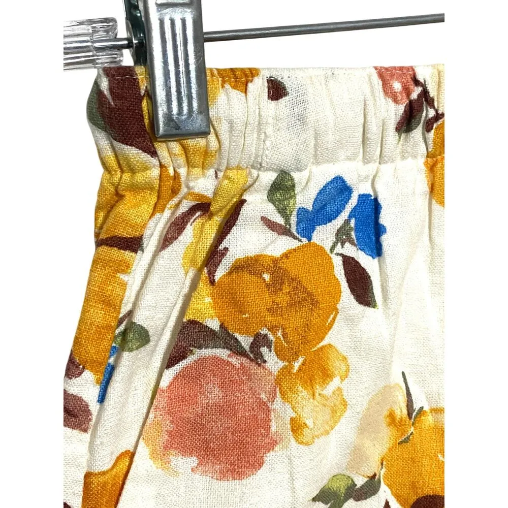 Abercrombie & Fitch Floral Pull On Shorts Linen Blend Womens Small Regular NWT - Image 2