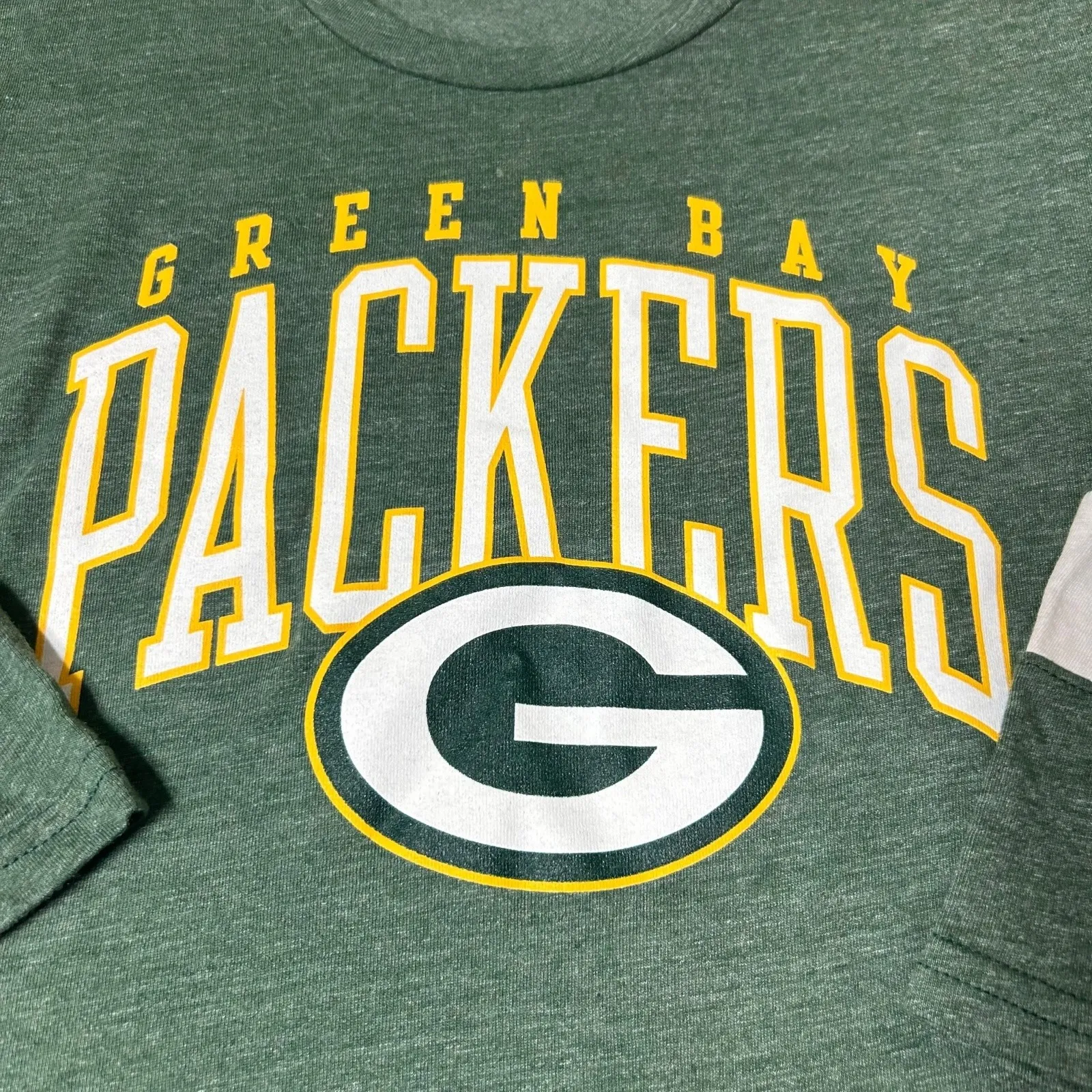 NEW Womens Green Bay Packers NFL Football Green 3/4 Sleeve‎ T-Shirt Top Small - Image 4