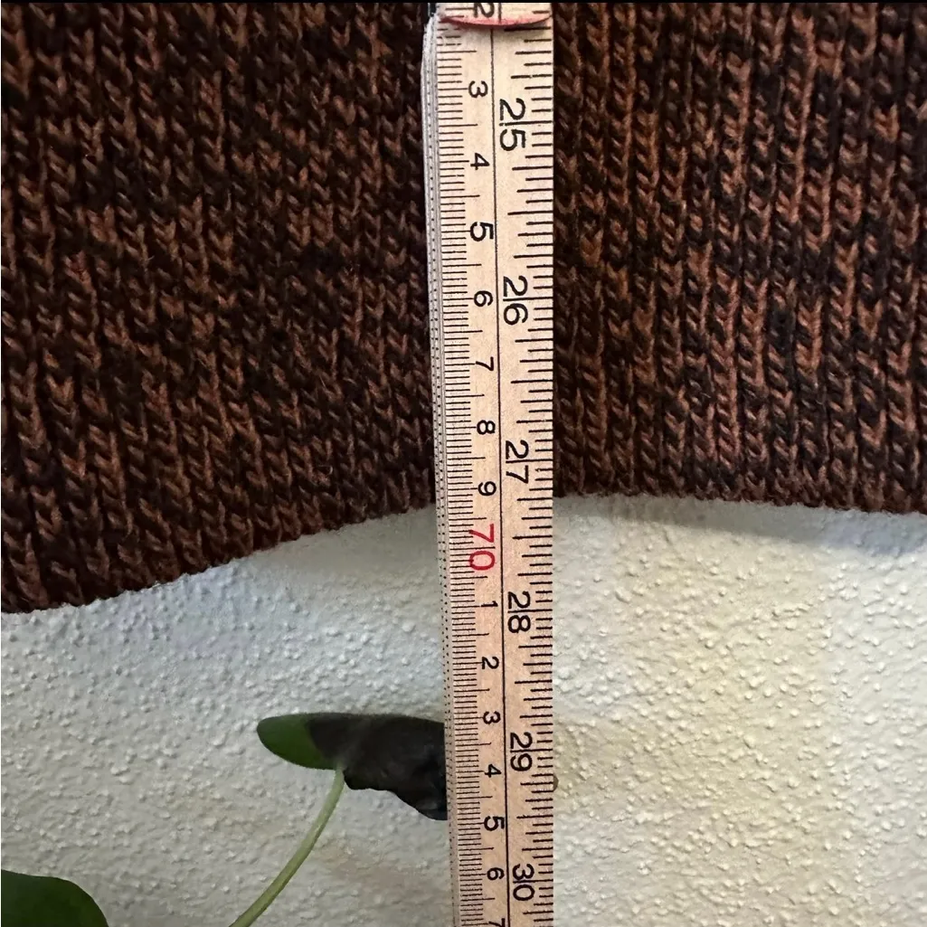 Etienne de Paris Vintage 60s Wool Brown and Black Trim Open Cardigan Size M - Image 6