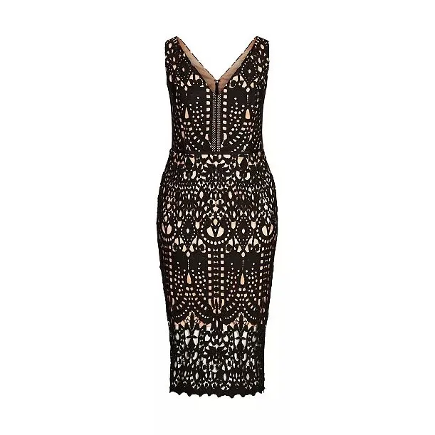 City Chic All Class Lace‎ Sheath Sleeveless Dress Women's 20 Black Evening Glam - Image 5