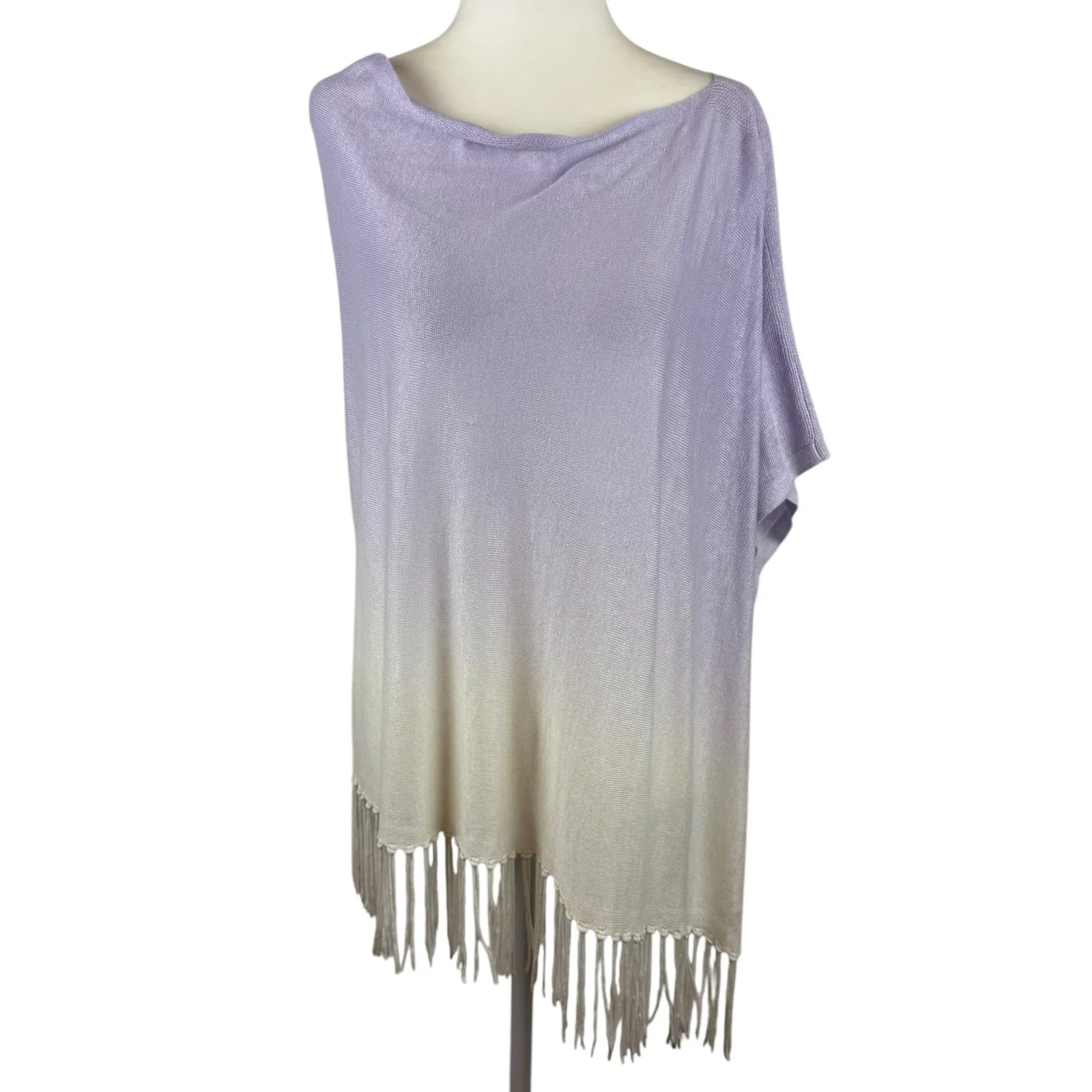Lilly Pulitzer 100% Linen‎ Marin Sweater Wrap Lilac Verben Beach Bliss Ombre OS - Image 2