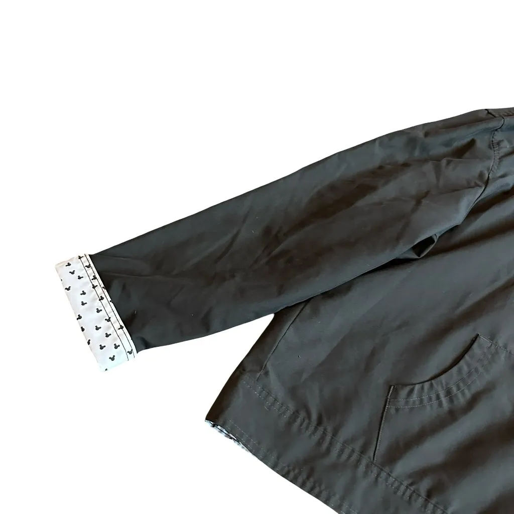 Disneyland Resorts Mickey Mouse Windbreaker Rain Jacket Hooded Collectible Sz XL Gray - Image 4
