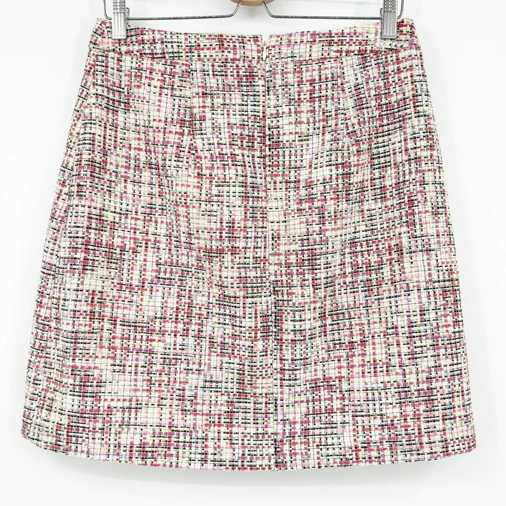 Ann Taylor  Womens Rainbow Tweed Cotton Blend Career Work Mini Skirt Size 6 - Image 7