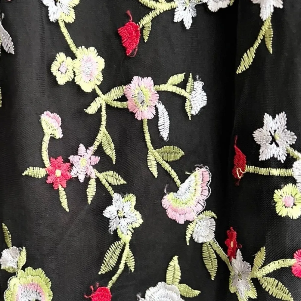 Urban Outfitters Kimchi Blue Floral Embroidered Overlay Shift Dress - Image 8