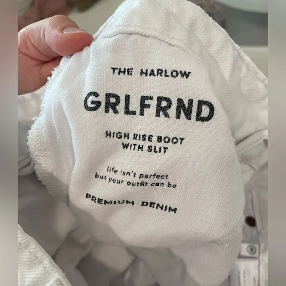 GRLFRND Denim Harlow High Rise Boot with slit - Image 5