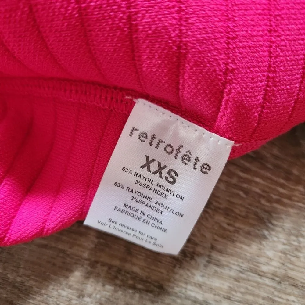 Retrofete Kylie Bandage Knit Dress in Dragon Fruit Pink Size XXS NWT Maxi - Image 14