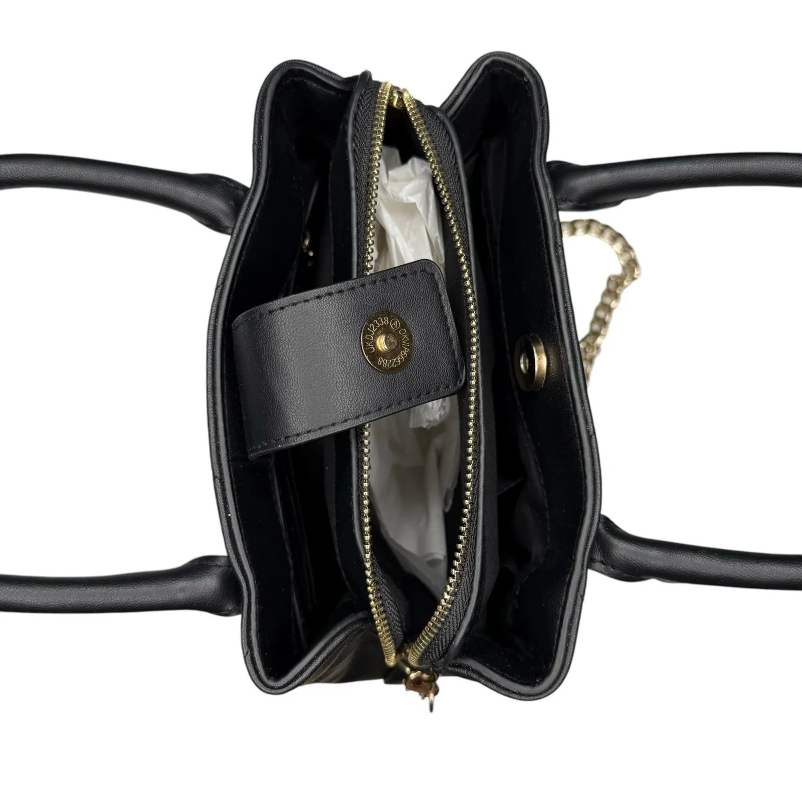 Bebe Bag Y2K‎ Quilted Faux Leather Mini Satchel Handbag Purse Small - Image 2