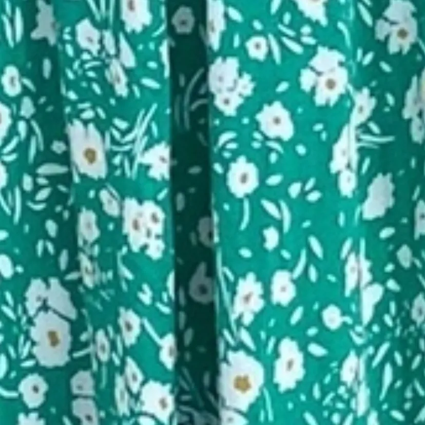 Zesica Green Floral smocked Strapless maxi Dress Size L - Image 4