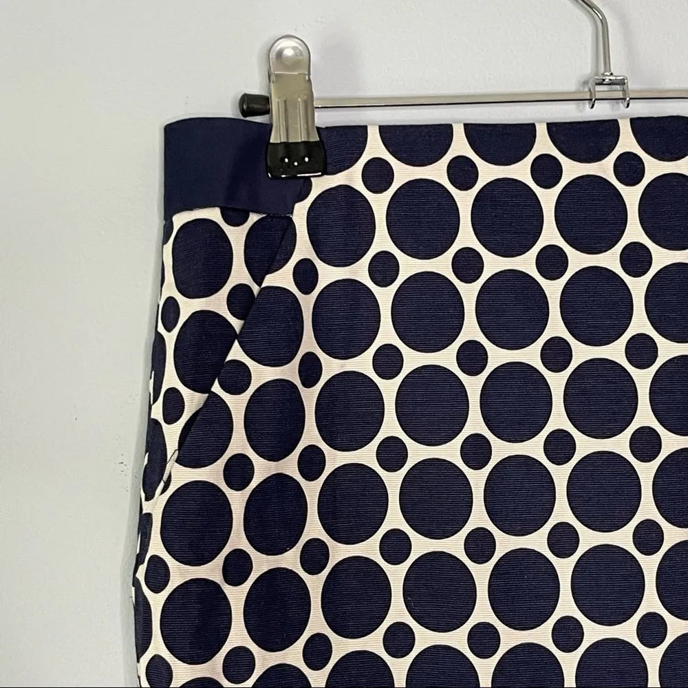THE LIMITED | Navy Blue Polka Dot Pencil Skirt Sz 4 - Image 3