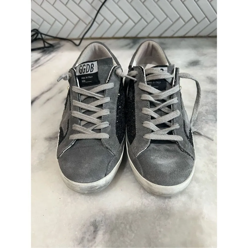 Golden Goose  Superstar Suede Glitter Sneakers Size 6 - Image 11
