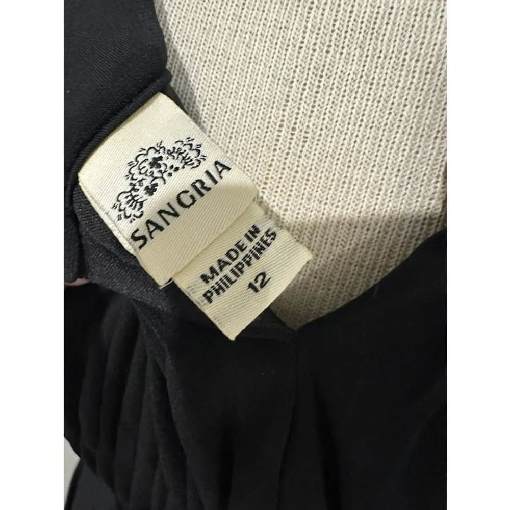 Sangria High Low Sleeveless Midi Dress Black Size 12 - Image 9