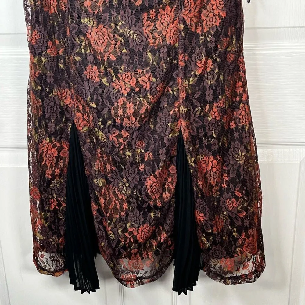 Disney Coco Floral Lace Overlay Sleeveless Dress Sz L - Image 4