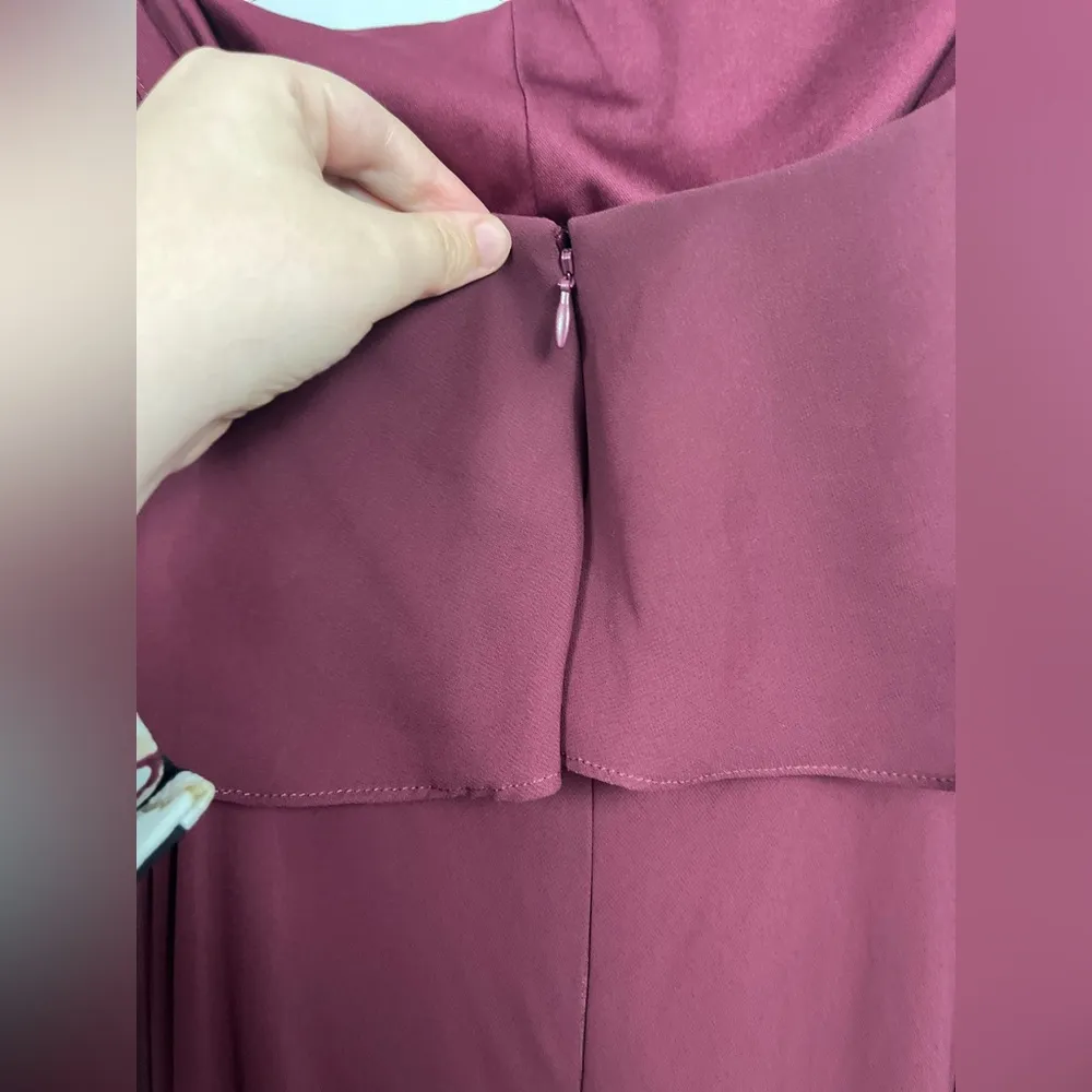 NWT Bill Levkoff Bridesmaid Dress Style 7006 in The Color Wine Size 2 - Image 11