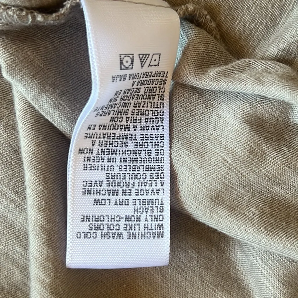 James Perse Standard Rolled Sleeve T-Shirt Dress‎ Taupe Size 2 (M) NWT - Image 7