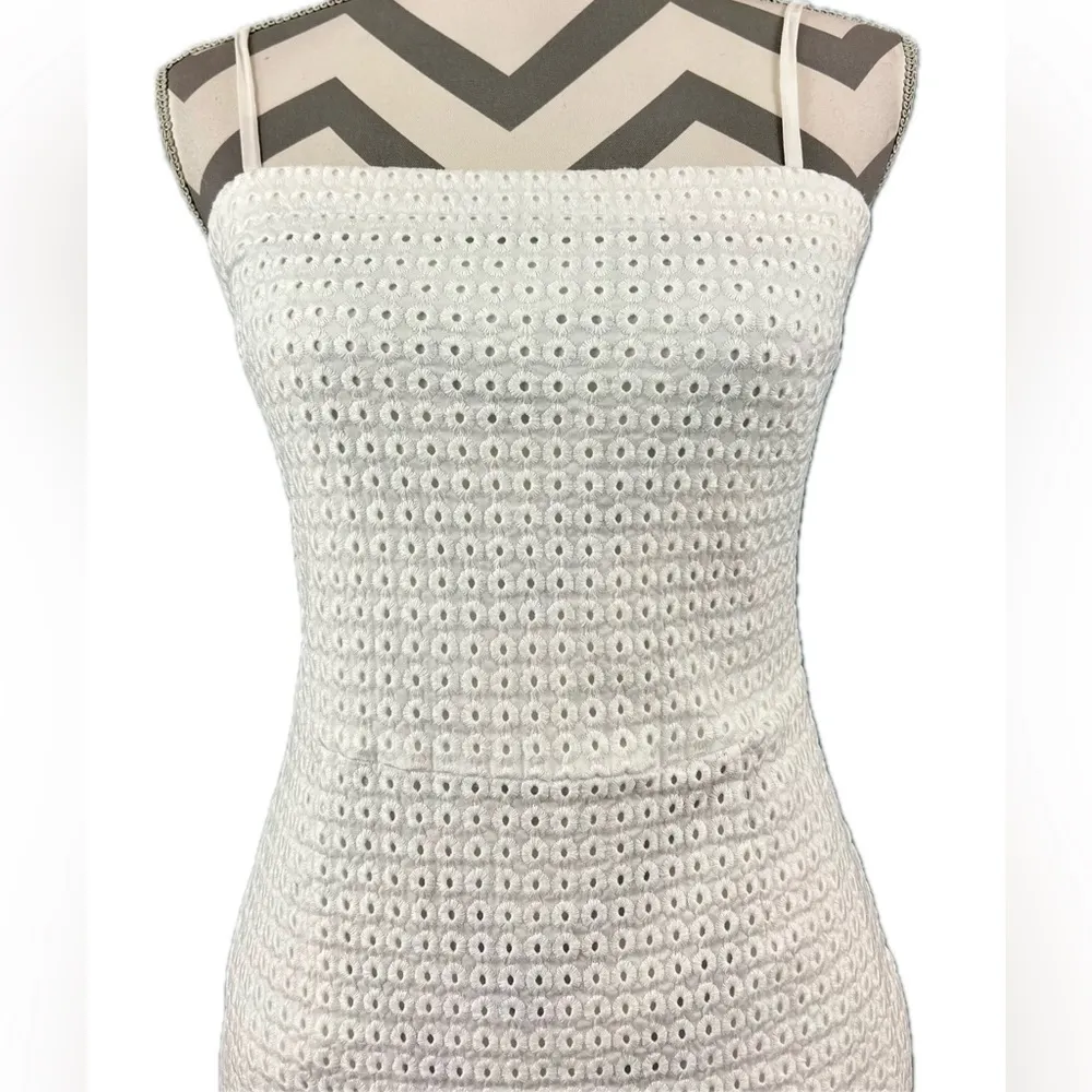 Theory Struno Eyelet White Dress - Size 8 - Image 4
