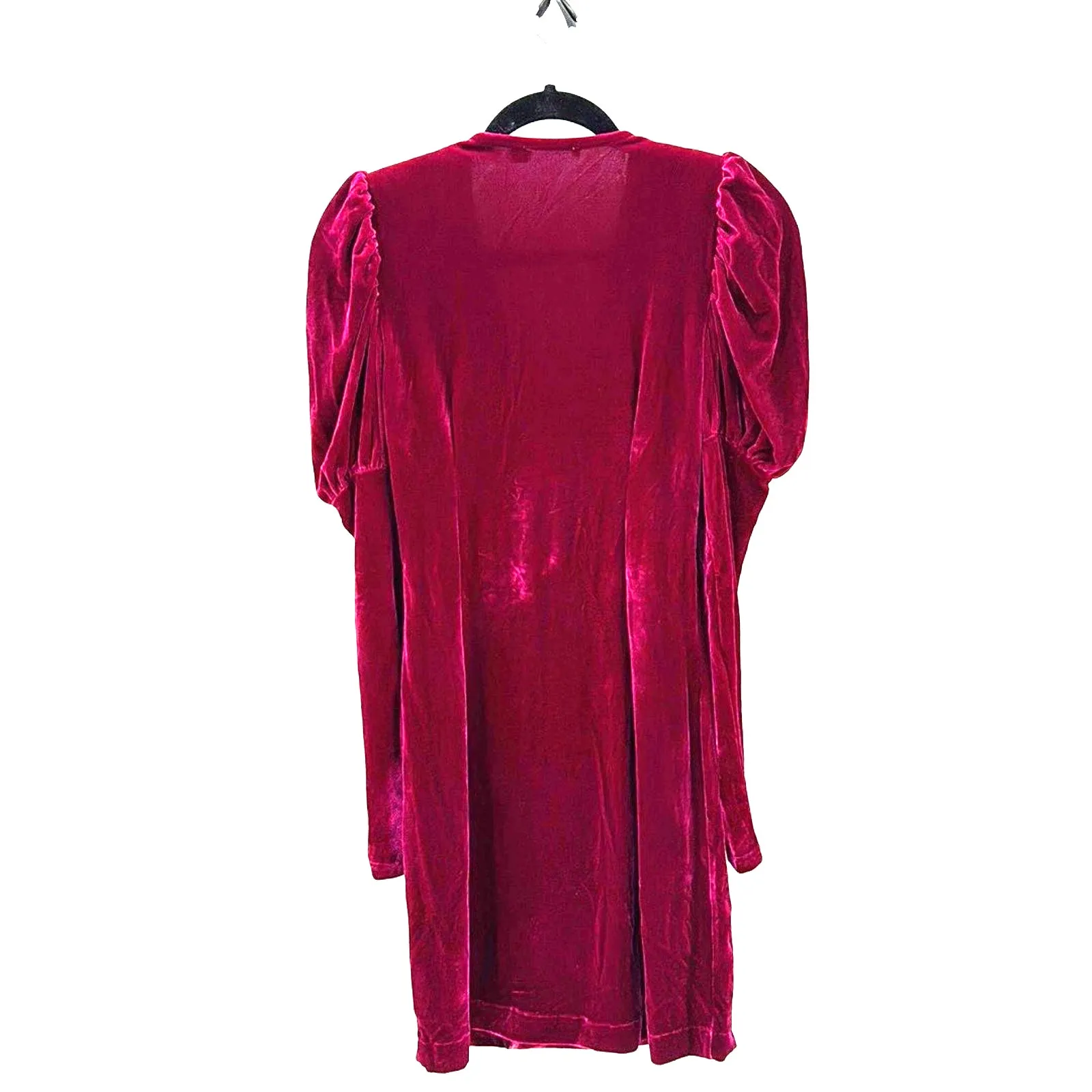 Boohoo Deep Pink velvet 1 button front bodycon size s western glam holiday - Image 3