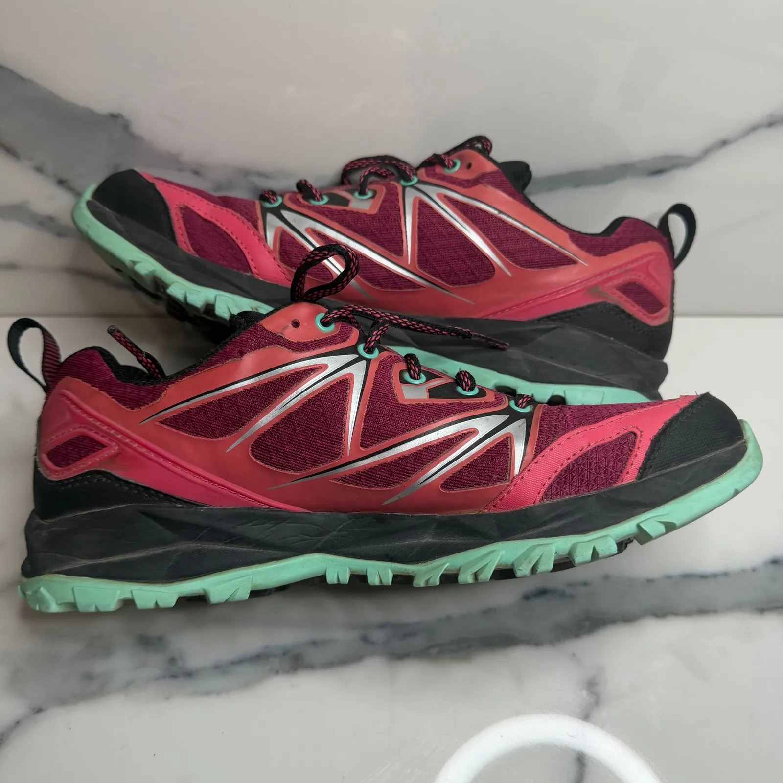 Merrell Women's Red Green Capra Bolt Sneakers Shoes Sz 9.5 Hiking Trail Outdoors - Image 5