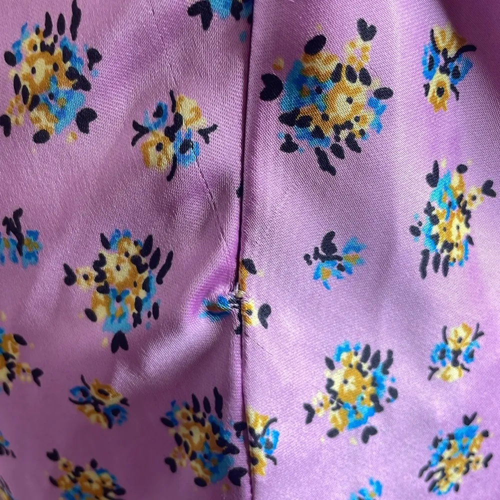 Satin Floral Midi Dress Size Large - Image 13