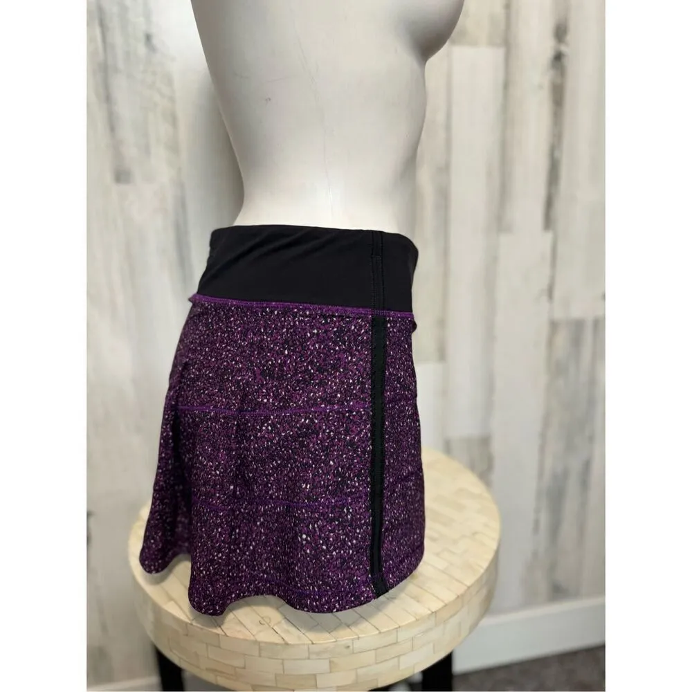 LULULEMON PACE RIVAL SKIRT 2 SIZE-6  Flashback Static Powdered Rose Tender Viole - Image 8