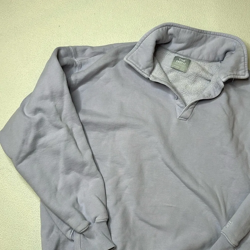 TNA Cozy AF Fleece Collared Lilac Purple Oversized Pullover Size M - Image 6