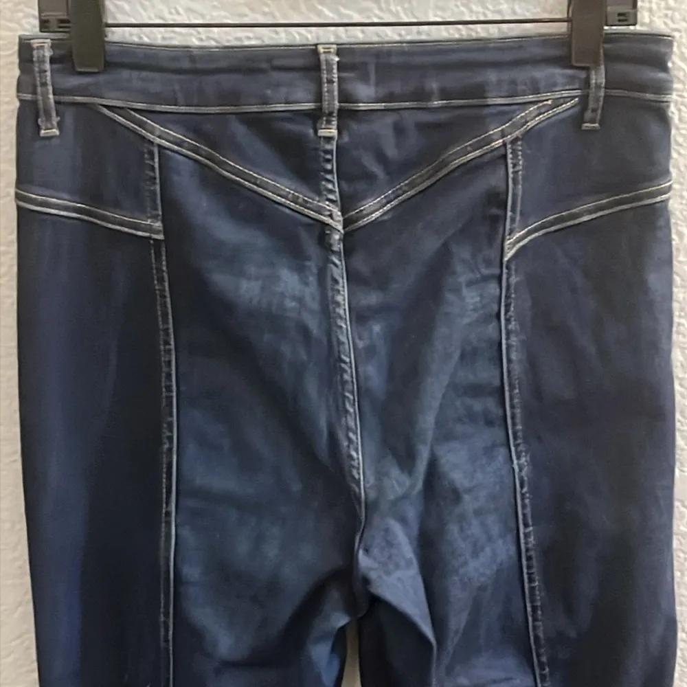 Free People Riley Seamed Medium Blue High Rise Skinny Jeans Women's Size 30 - Image 6