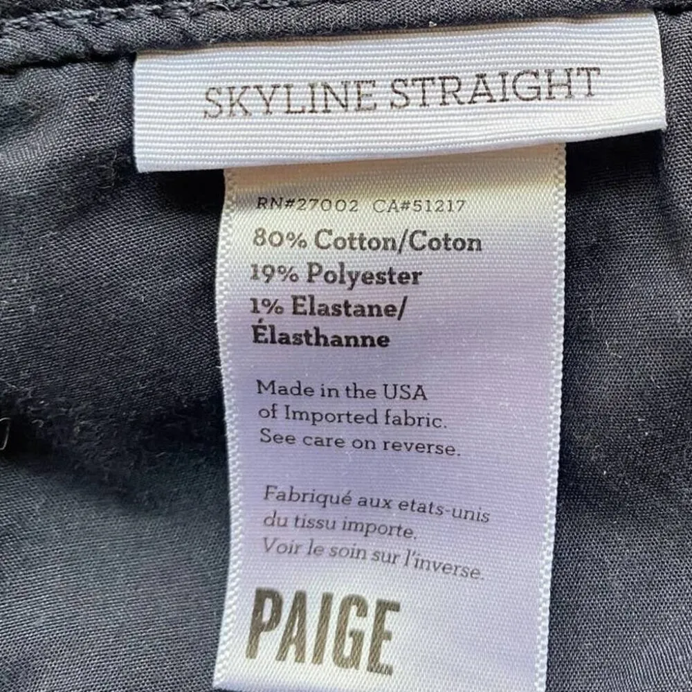 PAIGE Skyline Straight Premium Denim Blue Jeans ~ Women's Size 28 - Image 5