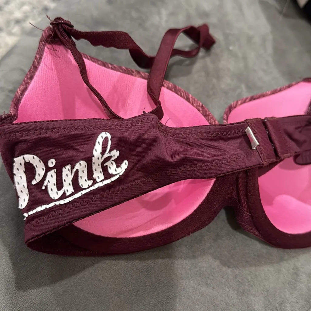 Victoria’s Secret PINK Wear Everywhere Burgundy Bra - Image 2